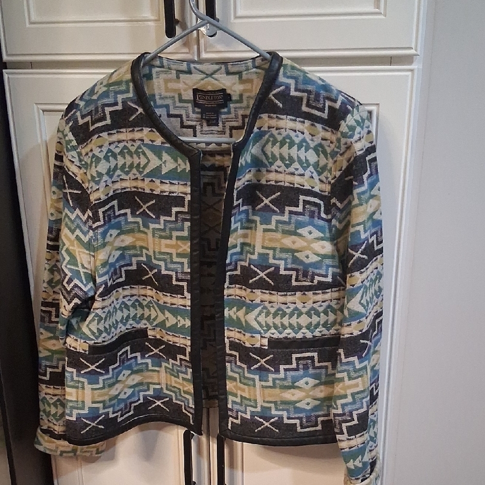 Pendleton Virgin Wool Aztec Cardigan